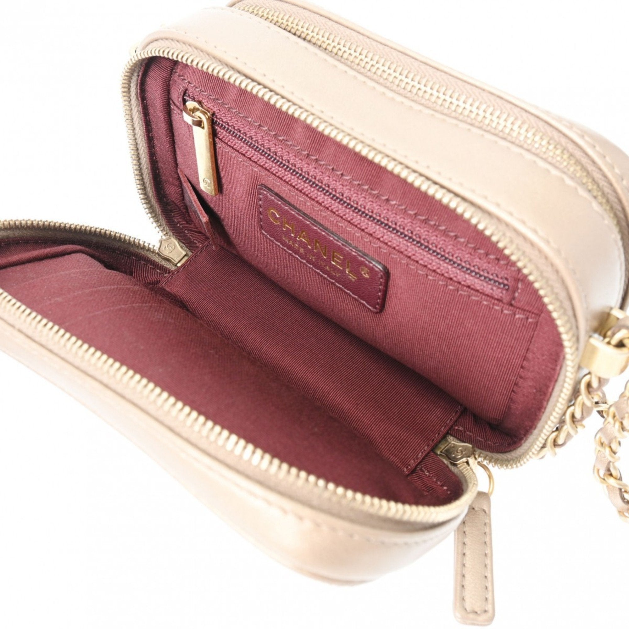 Chanel Bronze Leather Shoulder Bag (Pre-Owned)