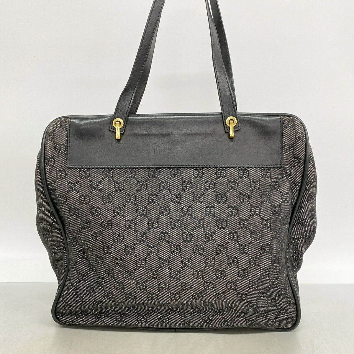 Gucci Black Denim Tote Bag (Pre-Owned)