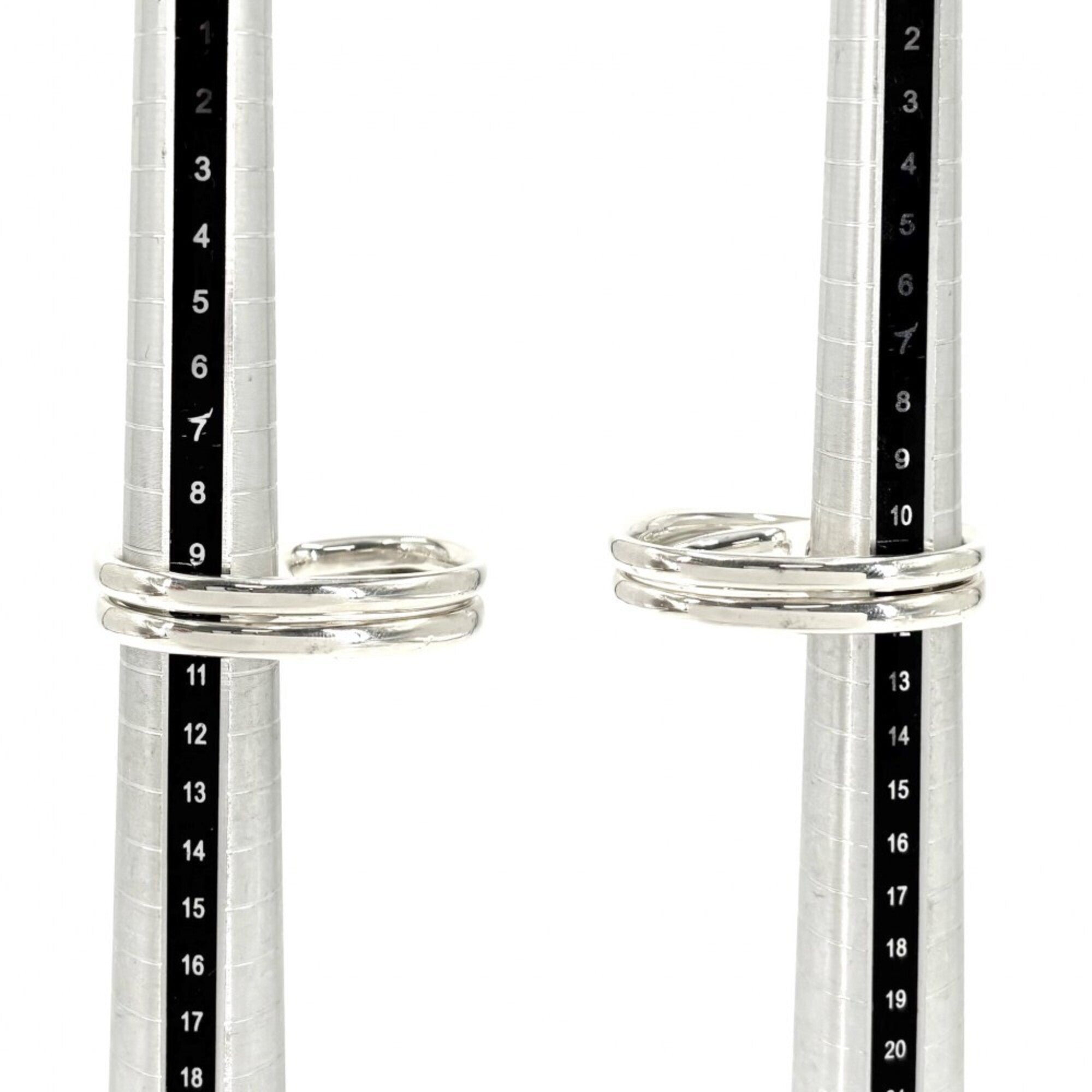 Hermes Silver 925 Band Ring (Pre-Owned)