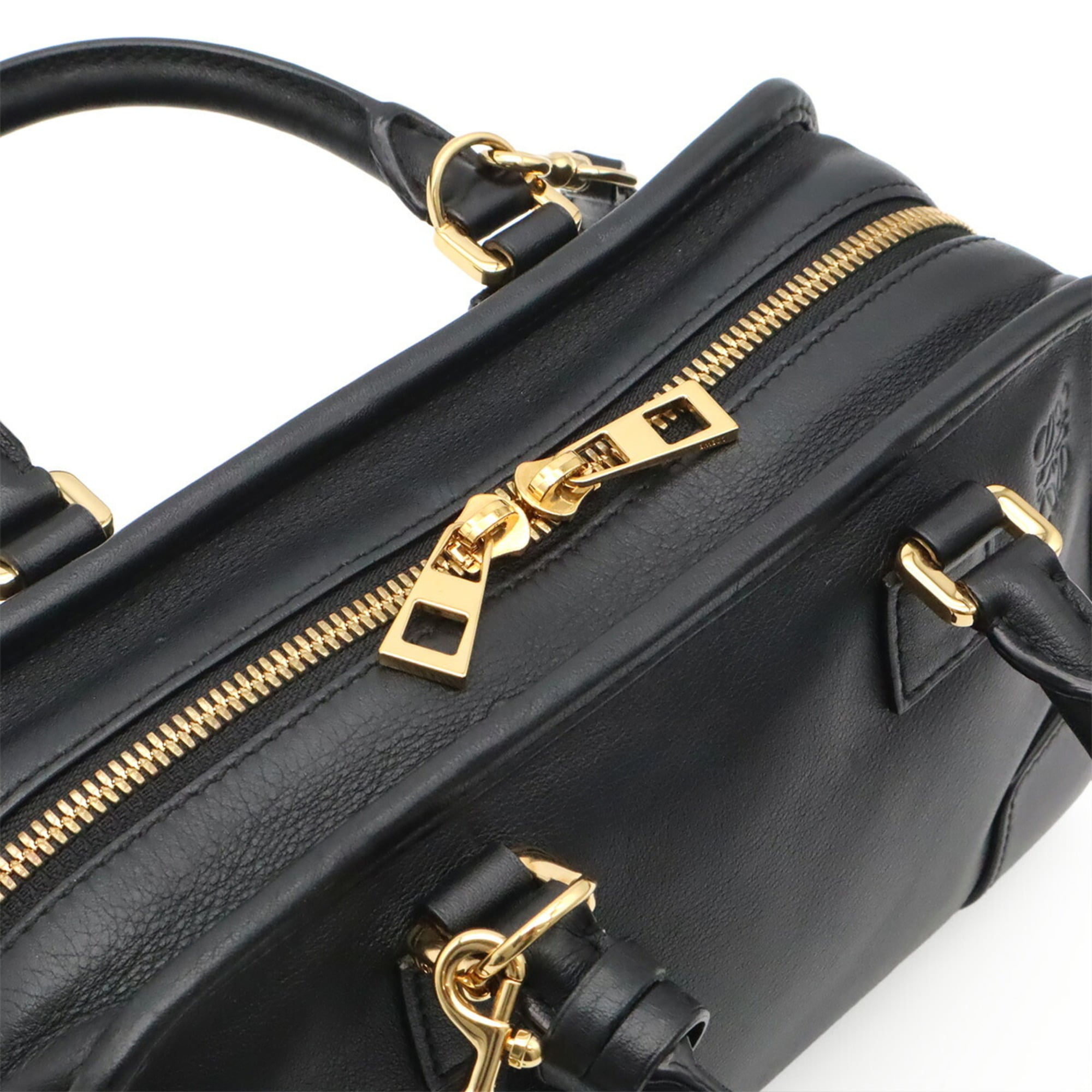 Loewe Black Leather Handbag Shoulder Bag (Pre-Owned)