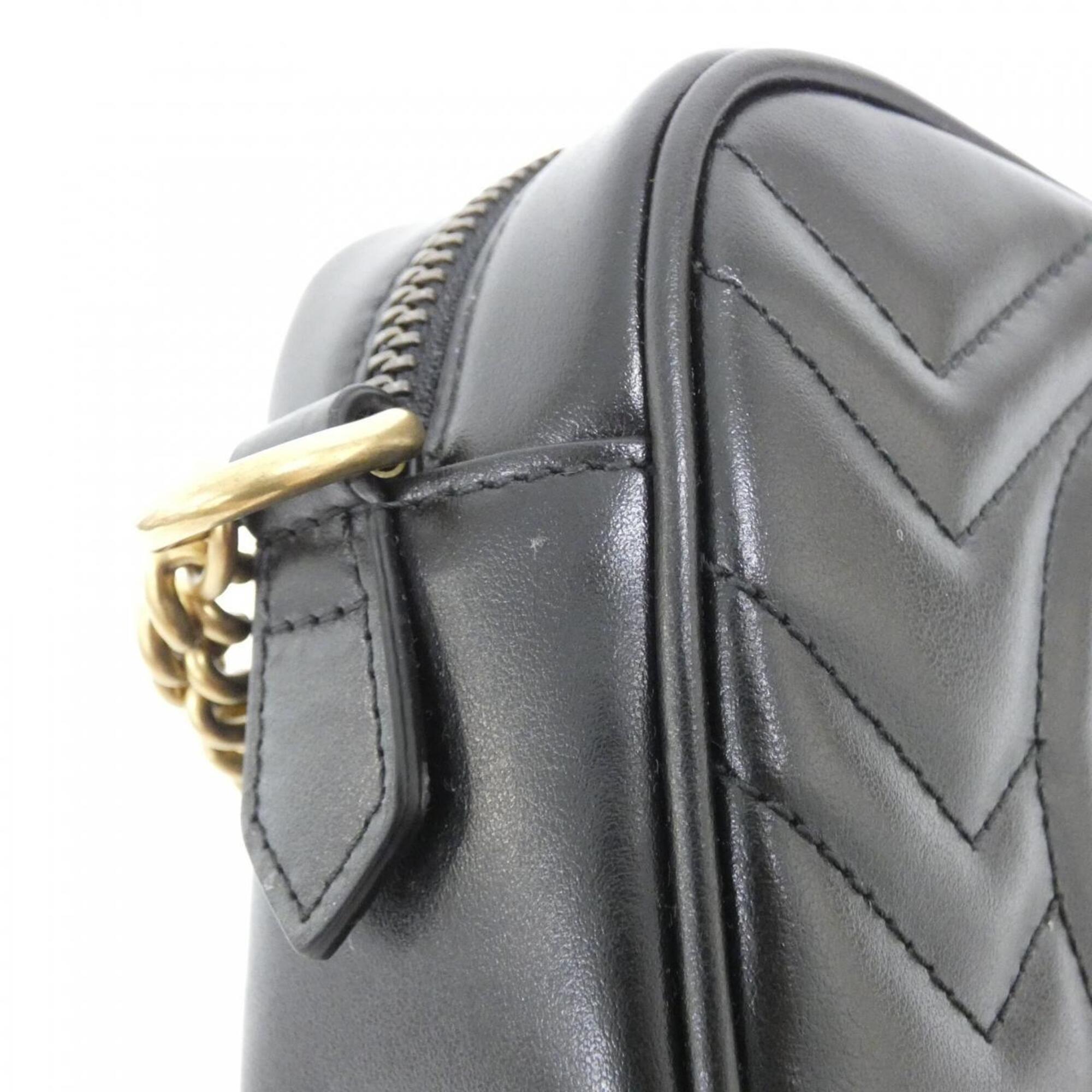 Gucci Black Quilting Leather Shoulder Bag (Pre-Owned)