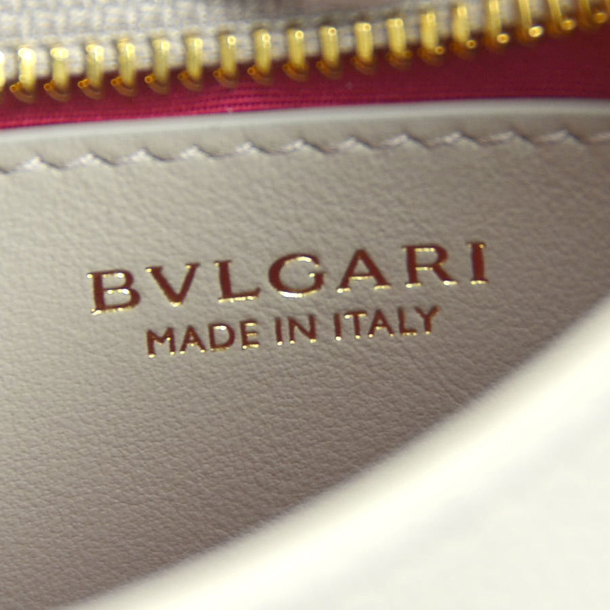 Bvlgari Grayish Leather Handbag Shoulder Bag (Pre-Owned)