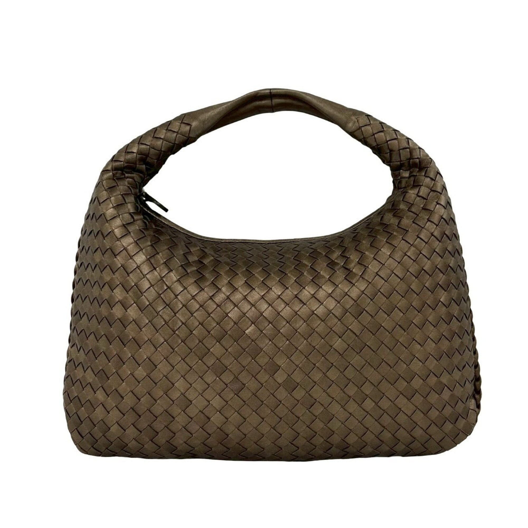 Bottega Veneta Brown Leather Handbag Shoulder Bag (Pre-Owned)