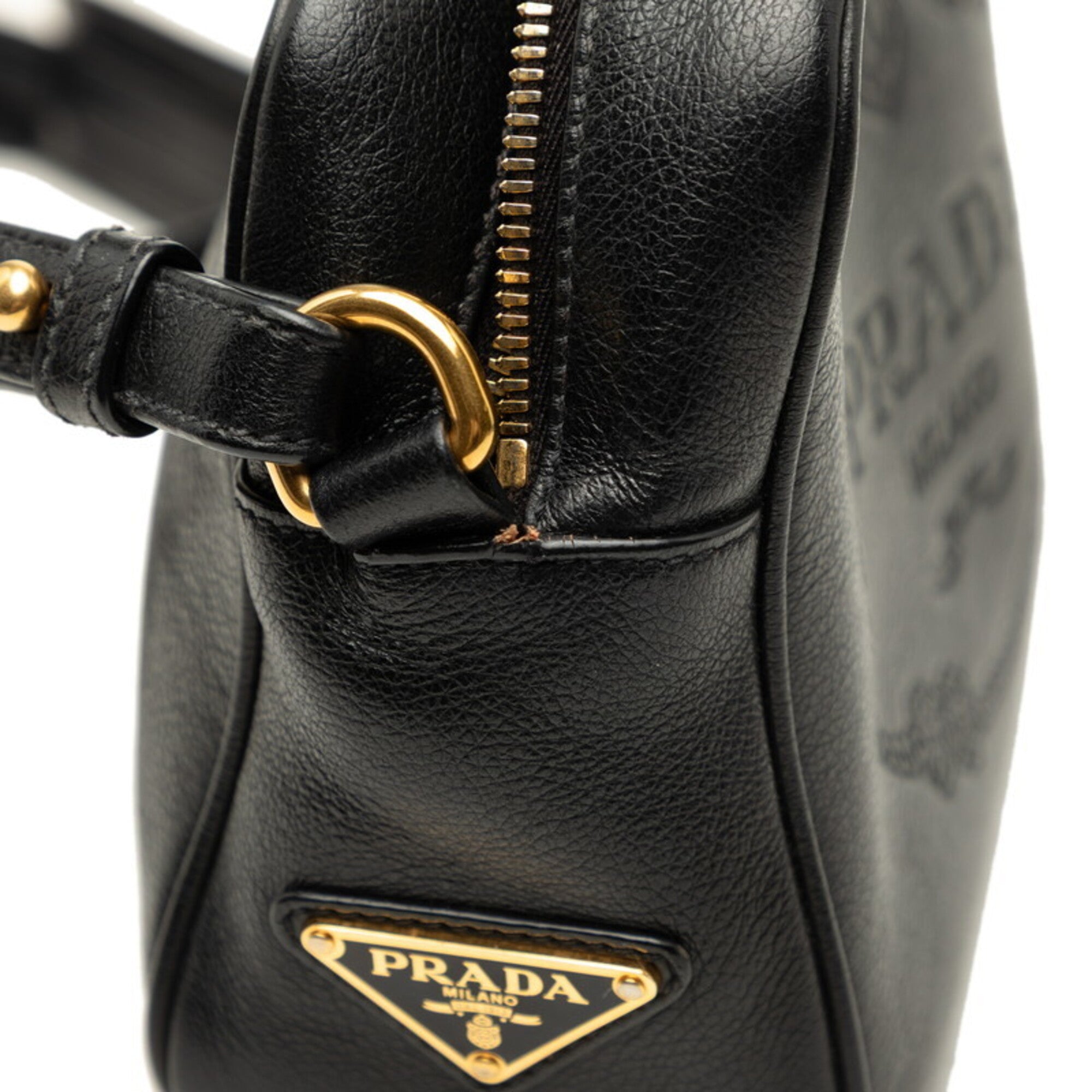 Prada Black Leather Shoulder Bag (Pre-Owned)