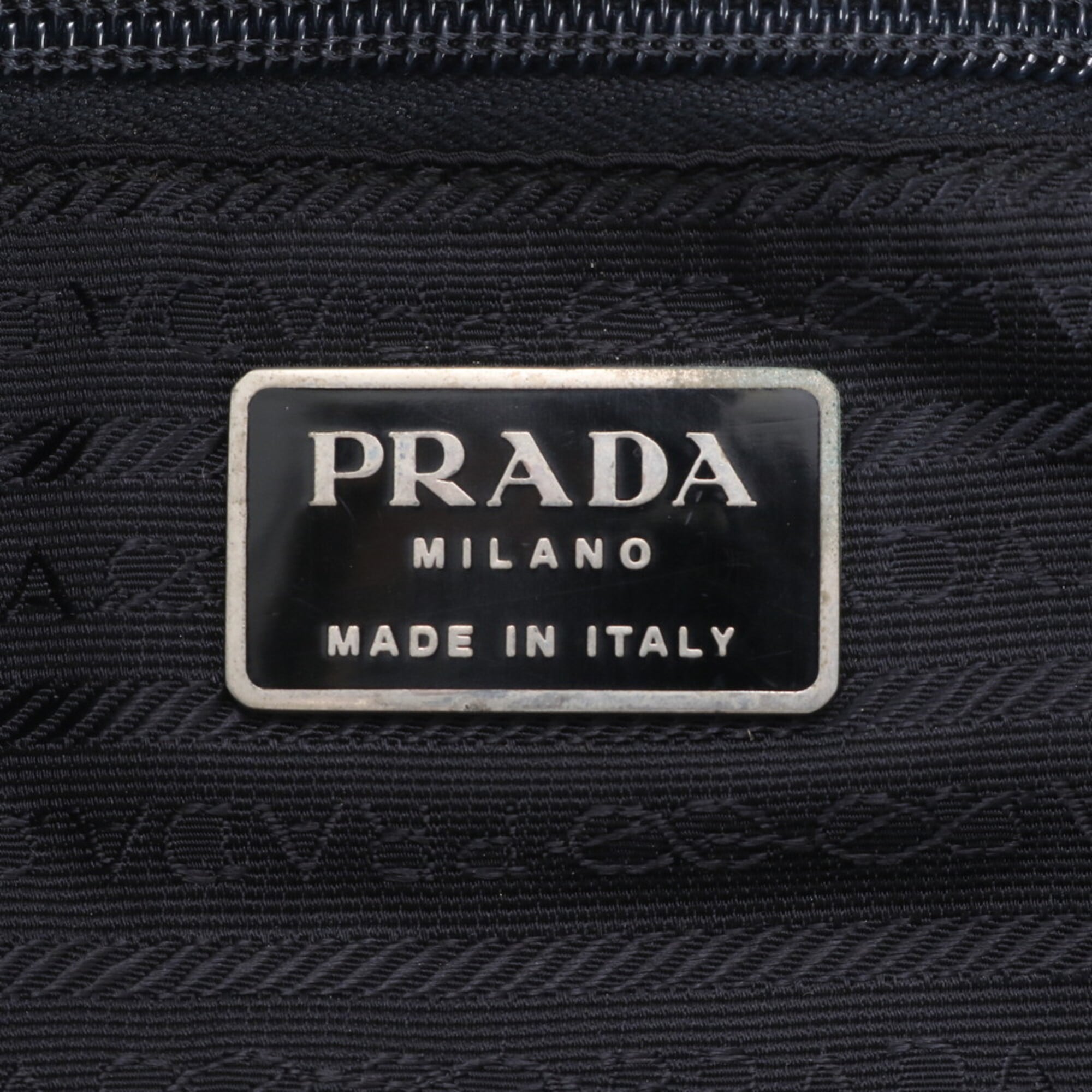Prada Black Nylon Leather Backpack Handbag (Pre-Owned)