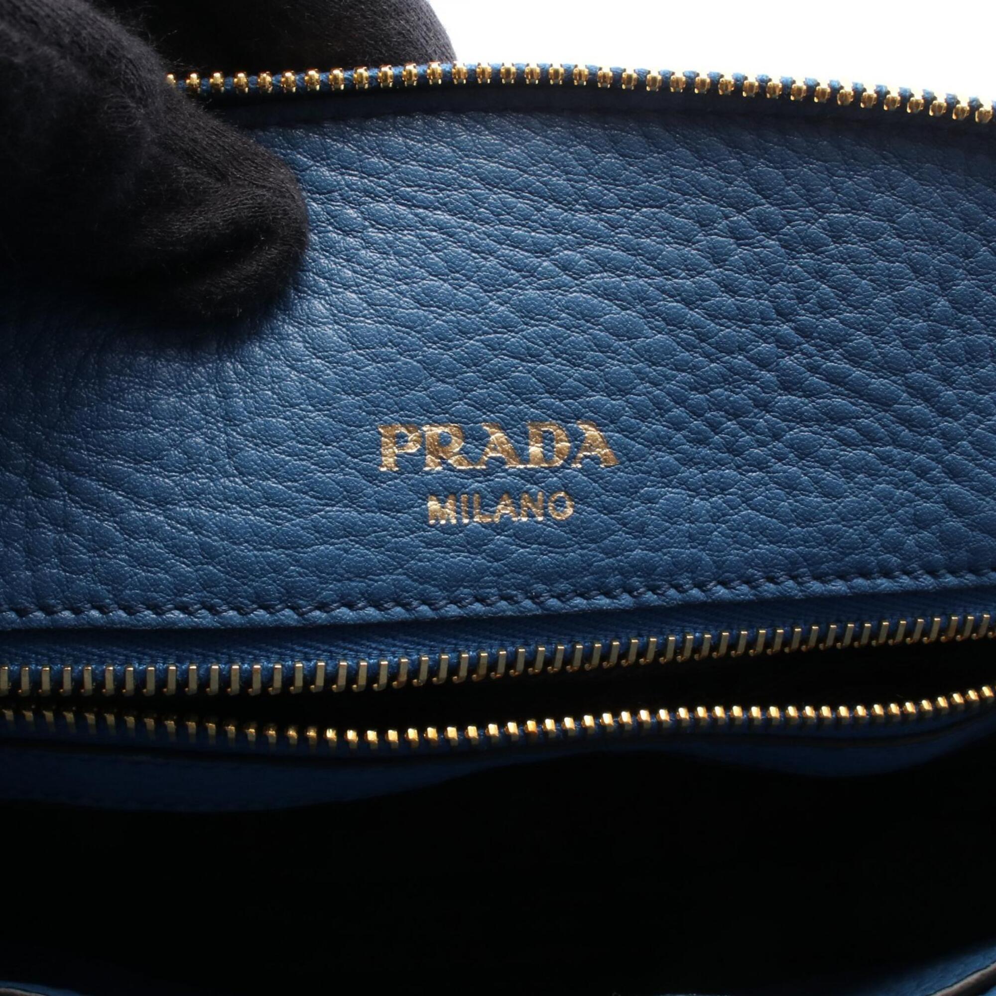 Prada Blue Leather Handbag (Pre-Owned)