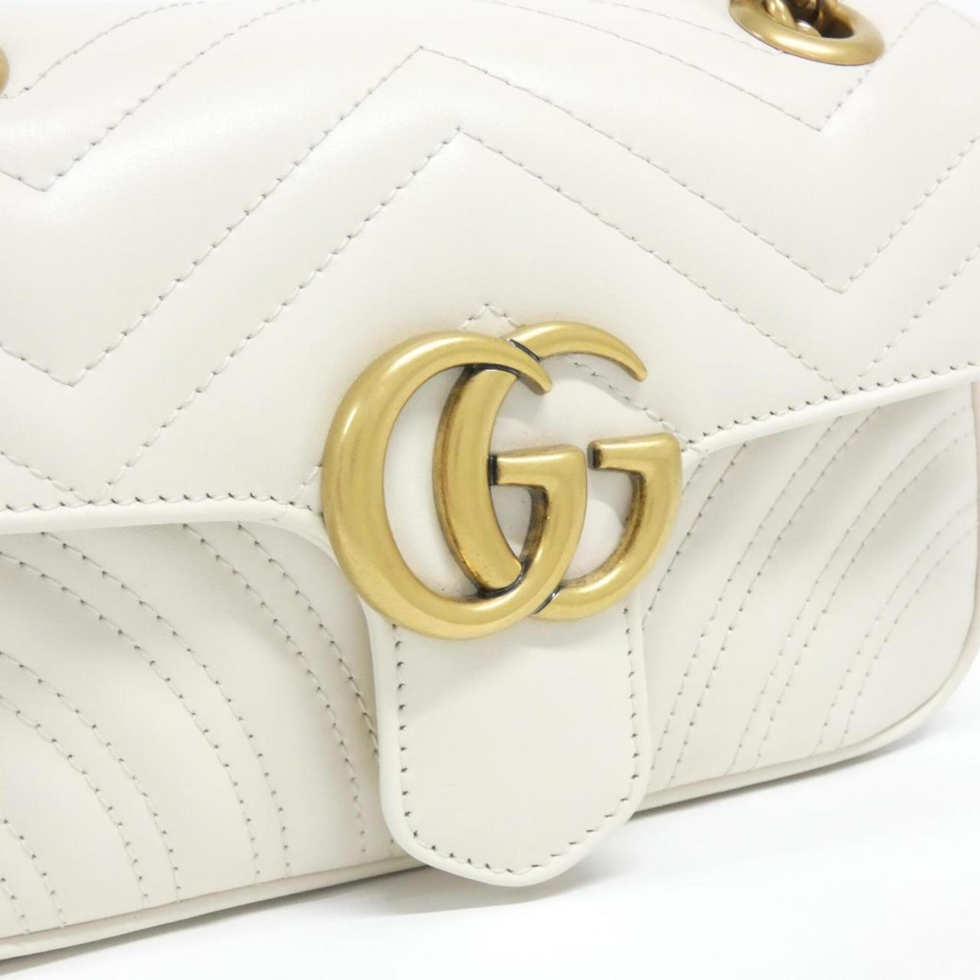 Gucci White Leather Shoulder Bag (Pre-Owned)