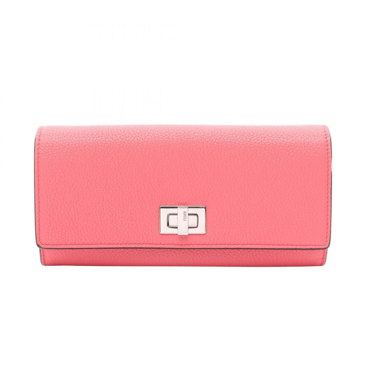 Fendi Pink Leather Long Wallet (Bi-Fold) (Pre-Owned)