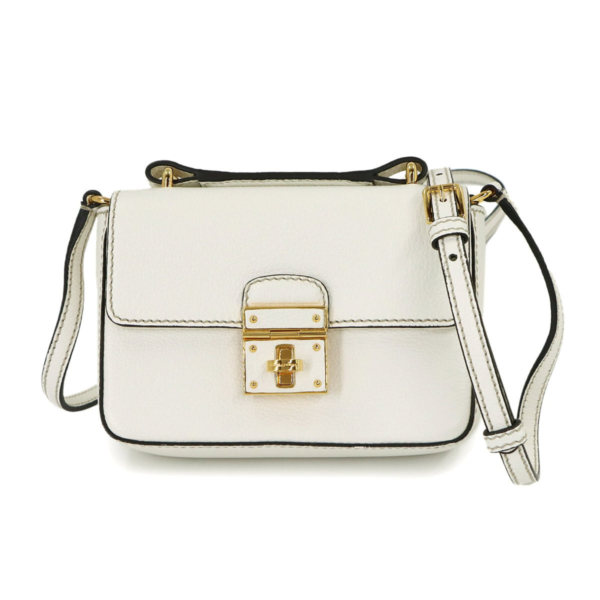 Dolce & Gabbana White Leather Handbag (Pre-Owned)