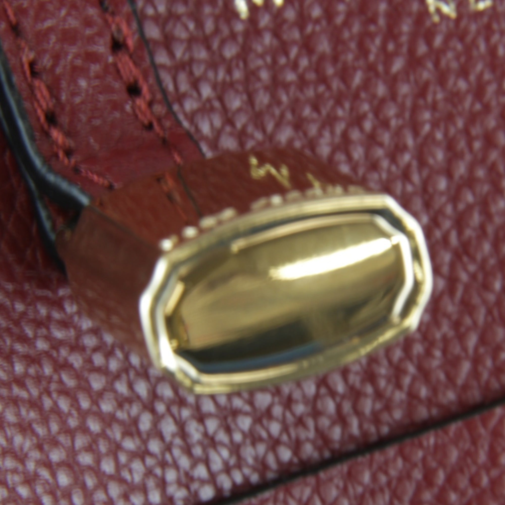 Marc Jacobs Red Color Wine Leather Shoulder Bag (Pre-Owned)