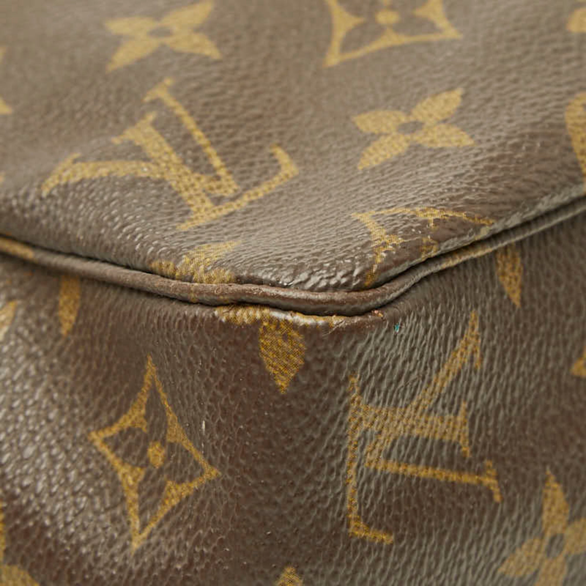 Louis Vuitton Brown Pvc Leather Clutch Bag (Pre-Owned)