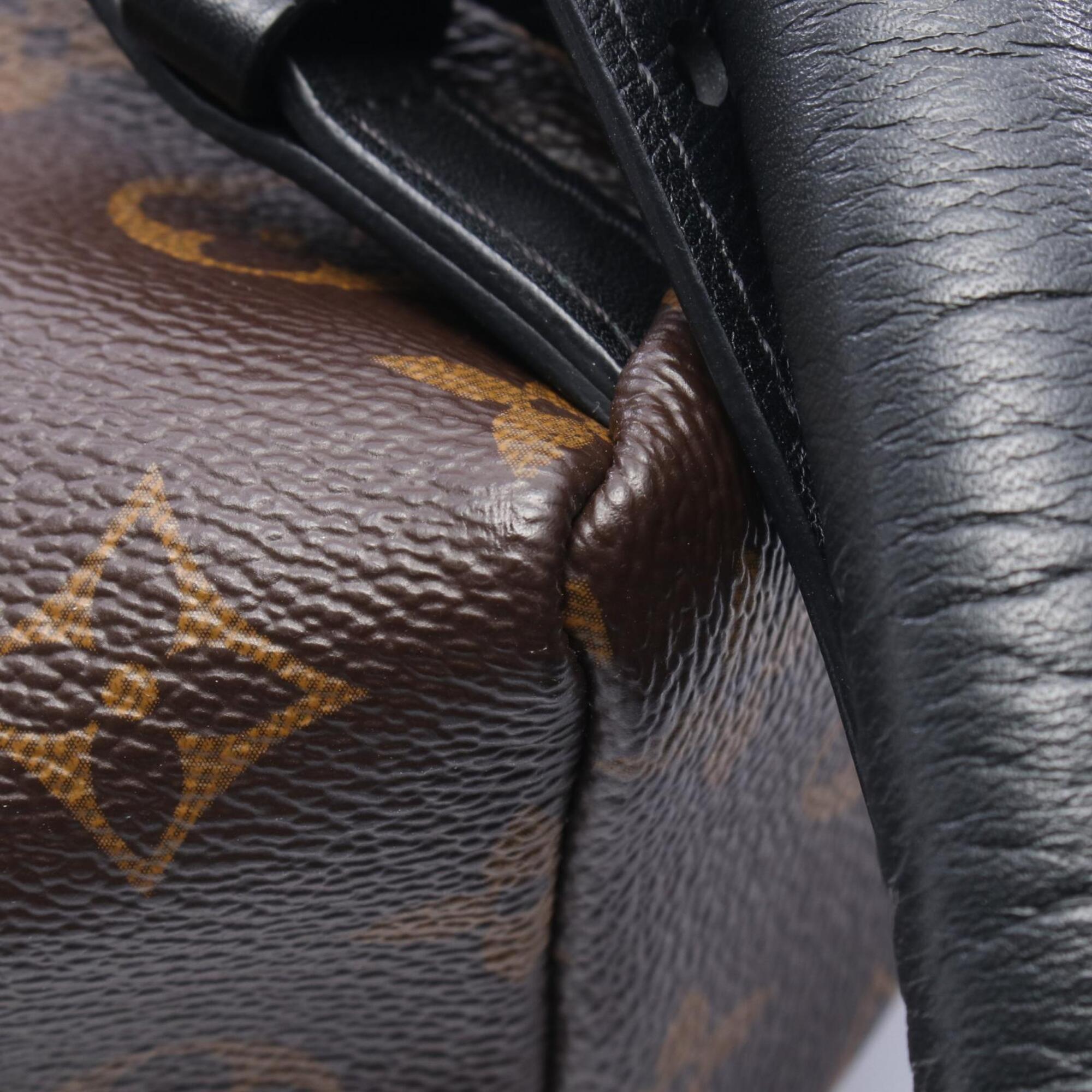 Louis Vuitton Black Brown Monogram Monogram Backpack Handbag (Pre-Owned)