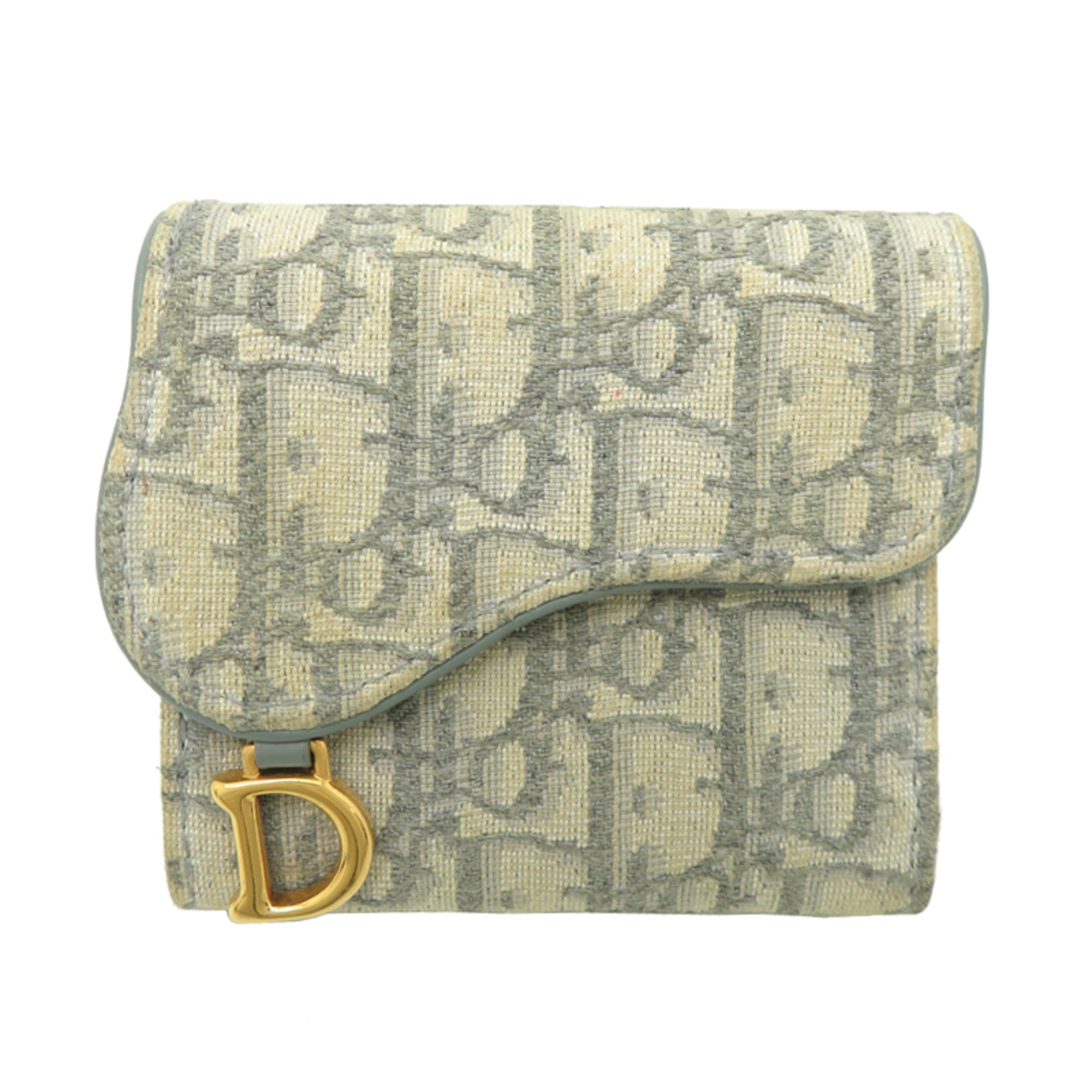 Christian Dior White Canvas Wallet (Tri-Fold) (Pre-Owned)