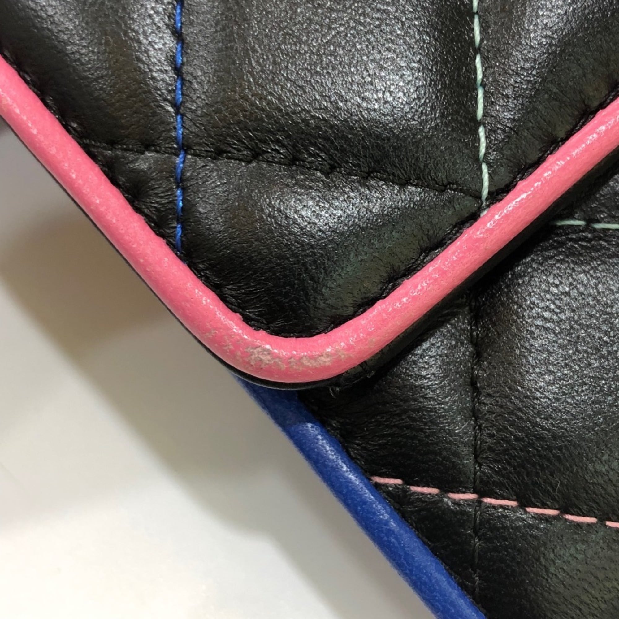 Chanel Black Leather Wallet (Tri-Fold) (Pre-Owned)