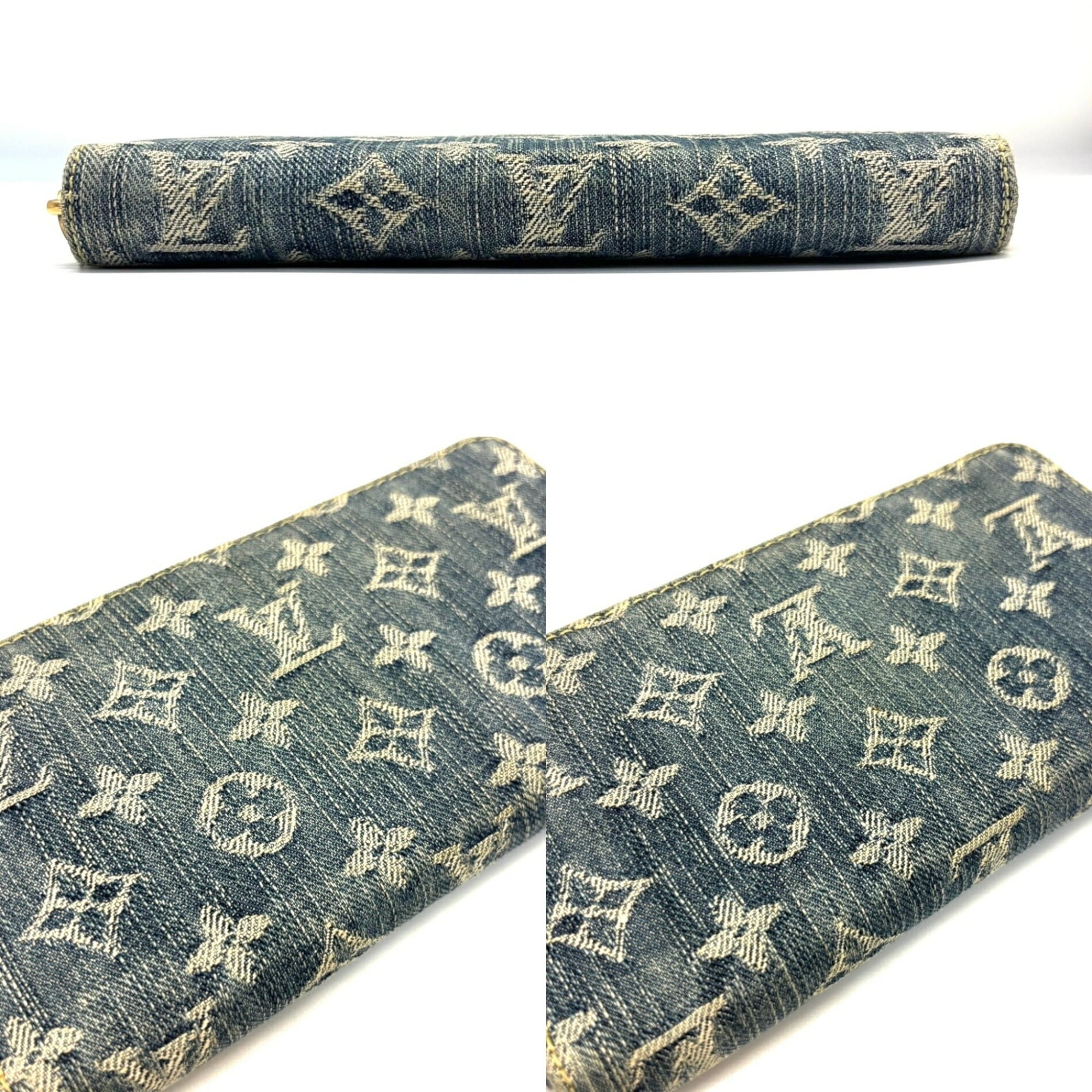 Louis Vuitton Monogram Denim Monogram Denim Long Wallet (Bi-Fold) (Pre-Owned)