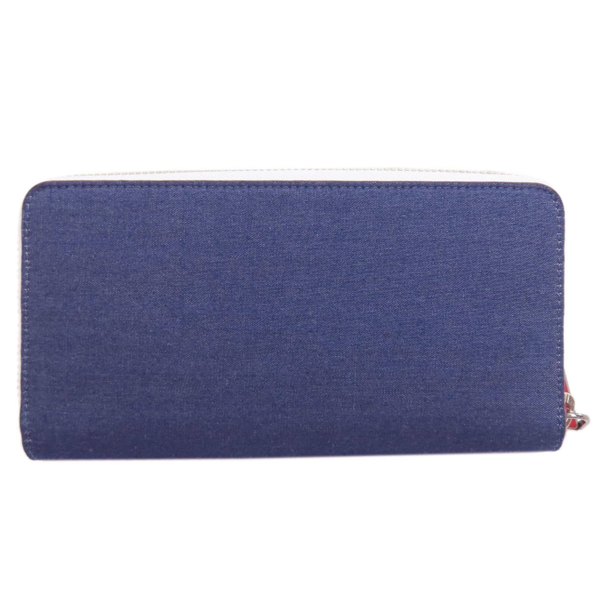 Christian Louboutin Blue Denim Long Wallet (Bi-Fold) (Pre-Owned)