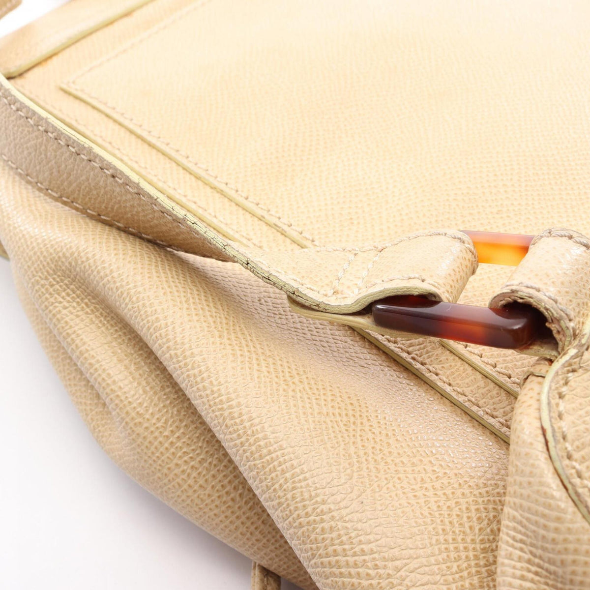 Chanel Beige Grained Calfskin Backpack Handbag (Pre-Owned)