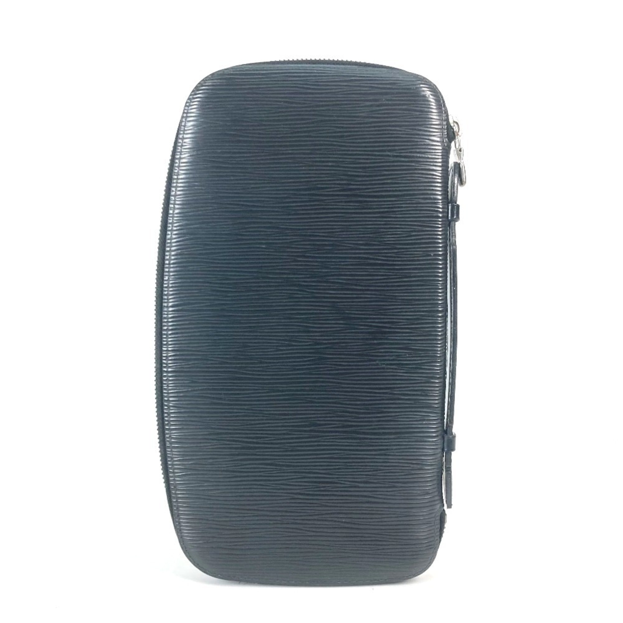 Louis Vuitton Epi Black Noir Epi Leather Clutch Bag Handbag (Pre-Owned)