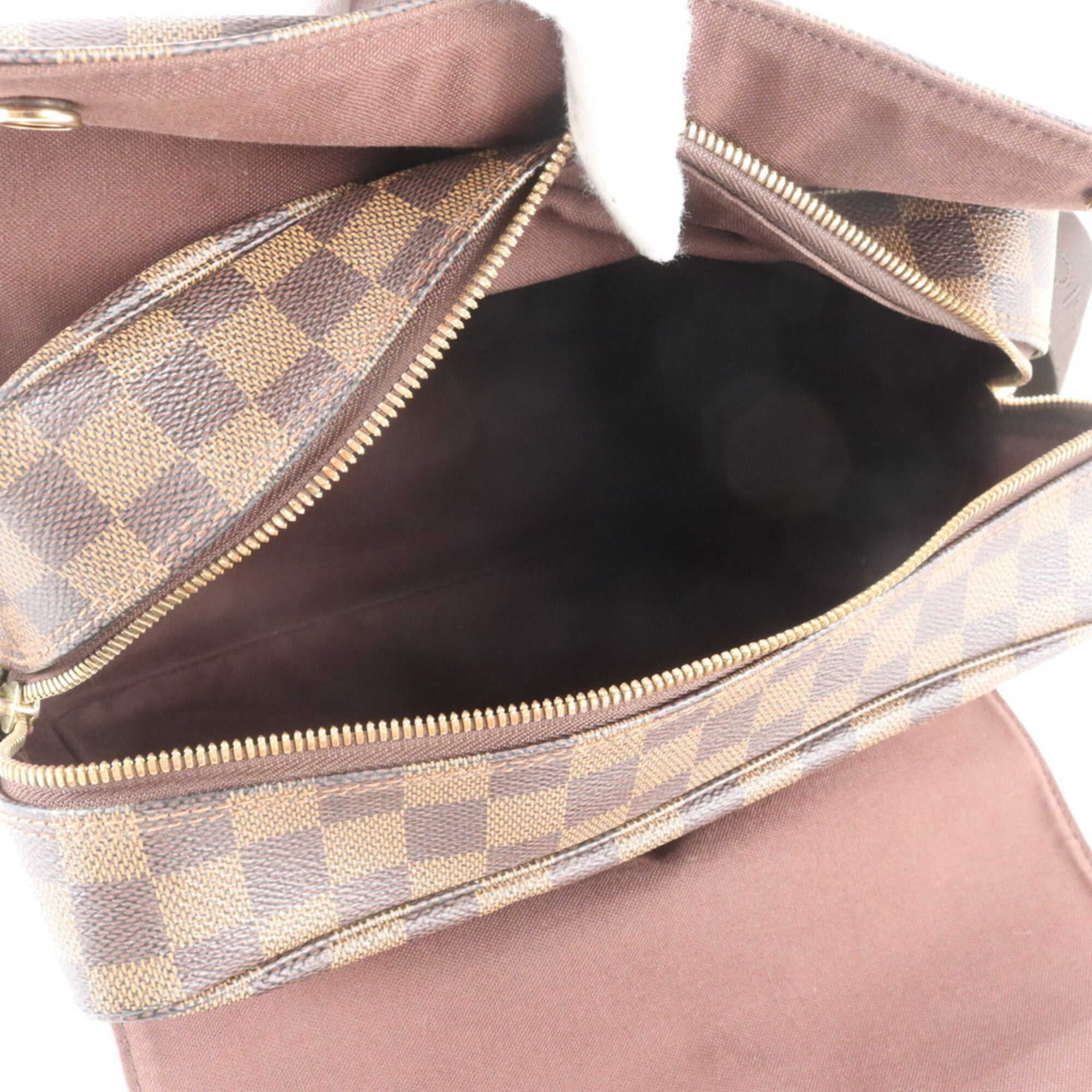 Louis Vuitton Ebene Leather Coated Canvas Messenger Bag Shoulder Bag (Pre-Owned)