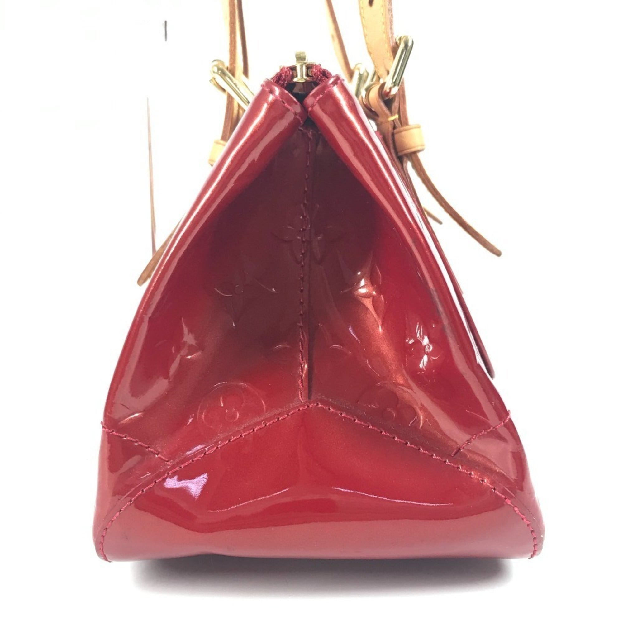 Louis Vuitton Pomme D'amour Red Color Monogram Vernis Shoulder Bag Tote Bag (Pre-Owned)