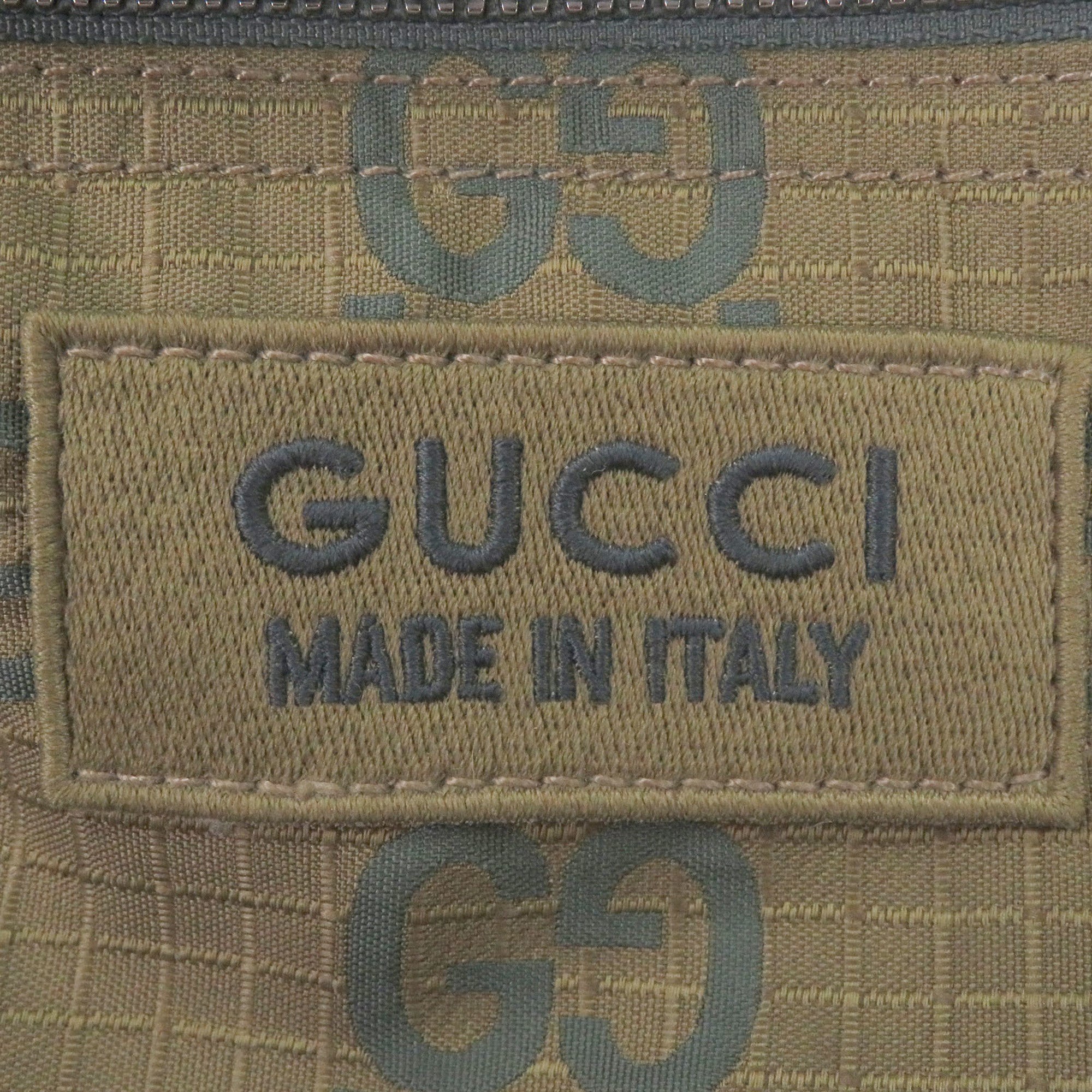 Gucci Khaki Nylon Sling Bag (Pre-Owned)
