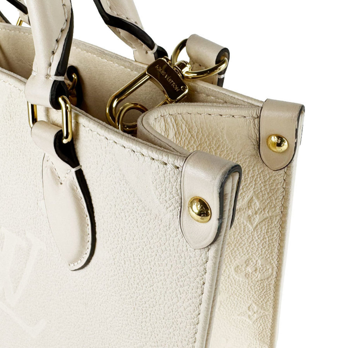 Louis Vuitton Cream Monogram Empreinte Handbag Shoulder Bag (Pre-Owned)