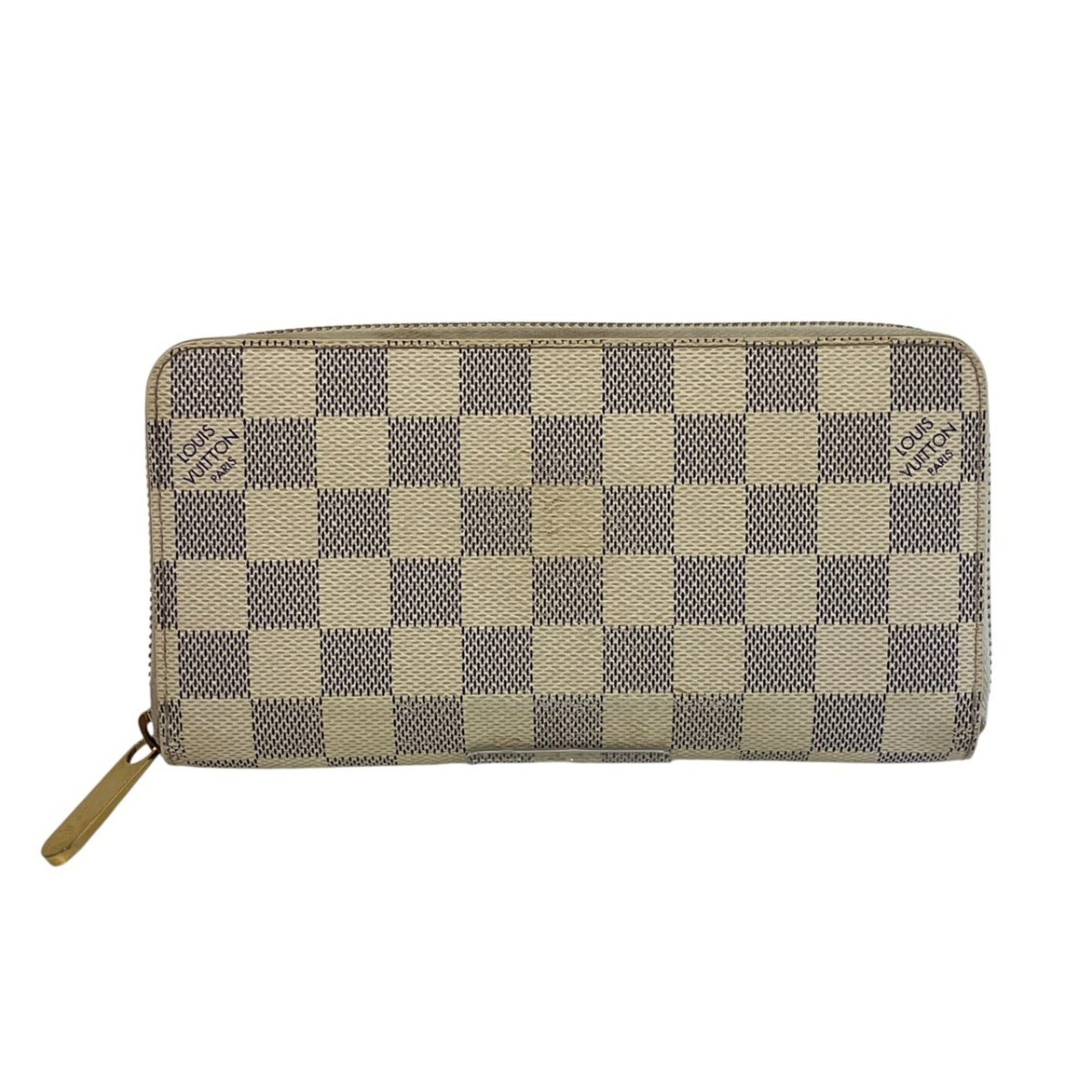 Louis Vuitton Damier Azur White Damier Canvas Long Wallet (Bi-Fold) (Pre-Owned)