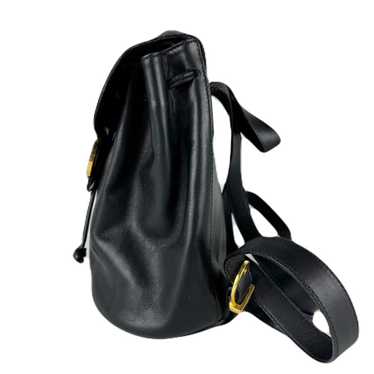 Salvatore Ferragamo Black Leather Backpack (Pre-Owned)