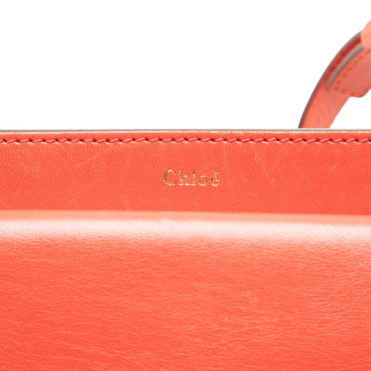 Chloé Red Color Leather Shoulder Bag (Pre-Owned)