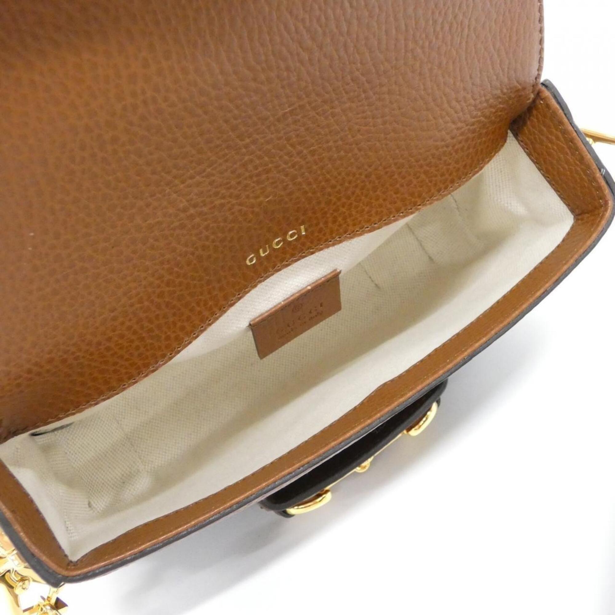 Gucci Dark Blue Ivory Jacquard Denim Leather Shoulder Bag (Pre-Owned)