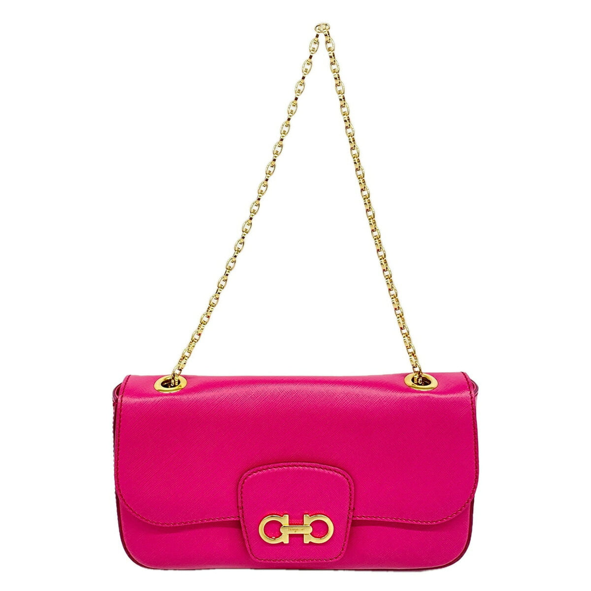 Salvatore Ferragamo Pink Leather Shoulder Bag (Pre-Owned)
