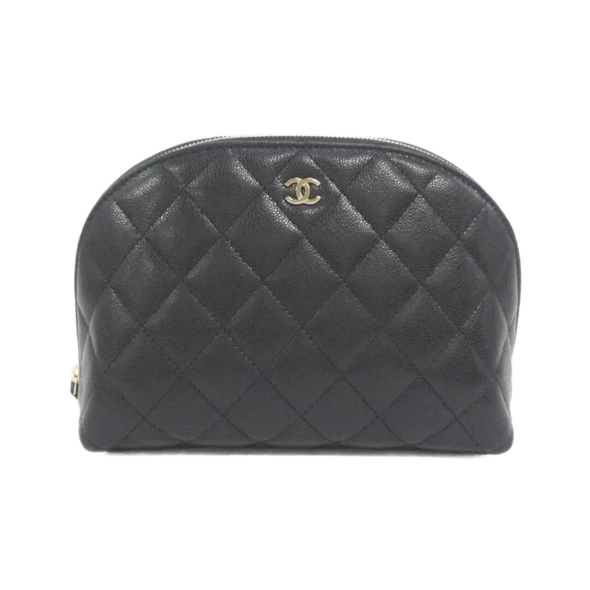 Chanel Black Grained Calfskin Handbag (Pre-Owned)