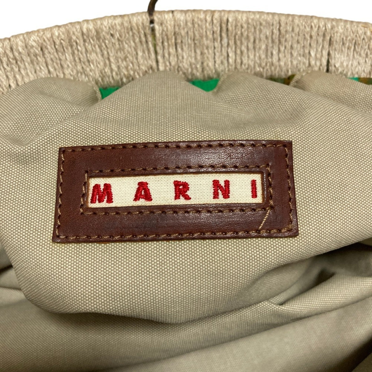 Marni Brown Green Yellow Shoulder Bag (Pre-Owned)