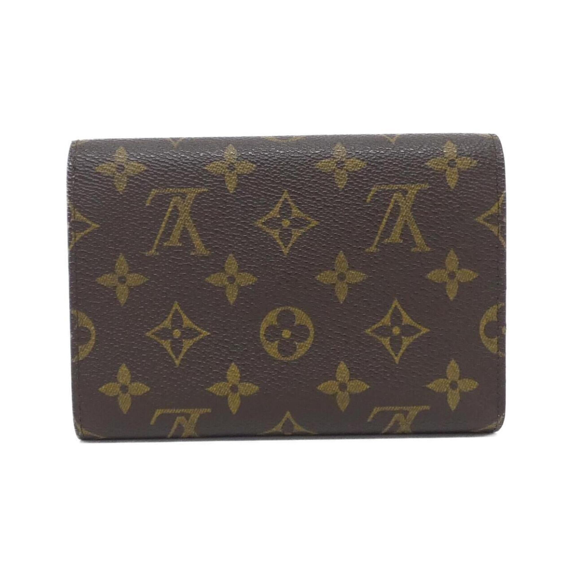 Louis Vuitton Brown Coated Canvas Middle Wallet (Tri-Fold) (Pre-Owned)