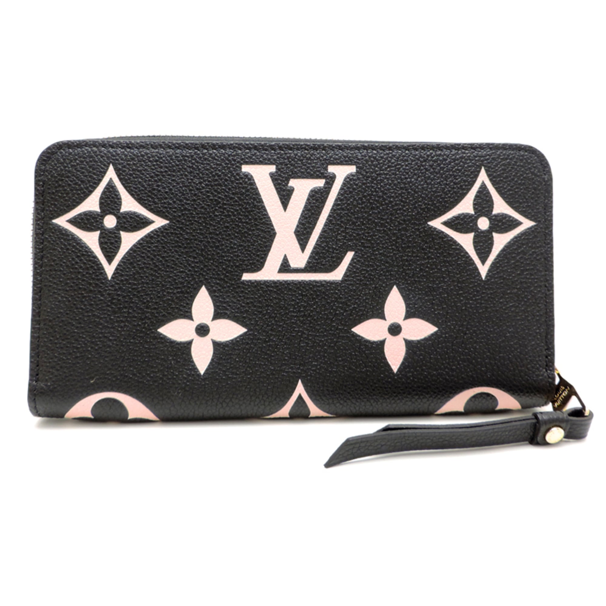 Louis Vuitton Beige Black Monogram Empreinte Long Wallet (Bi-Fold) (Pre-Owned)
