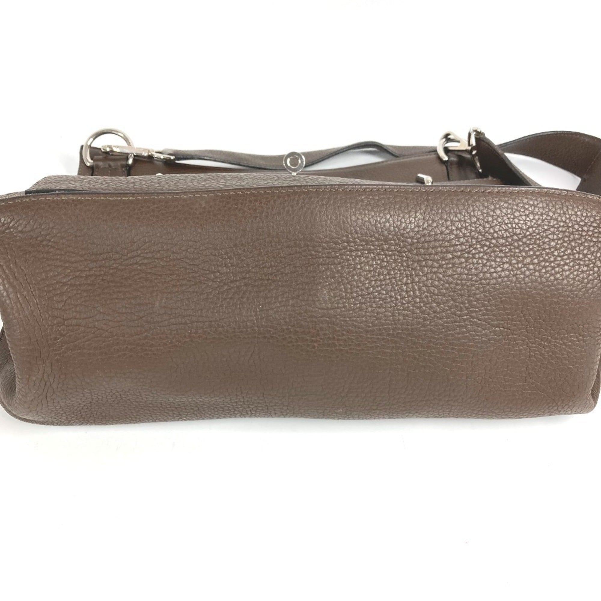 Hermes Jypsiere Dark Brown Taurillon Clemence Leather Shoulder Bag (Pre-Owned)