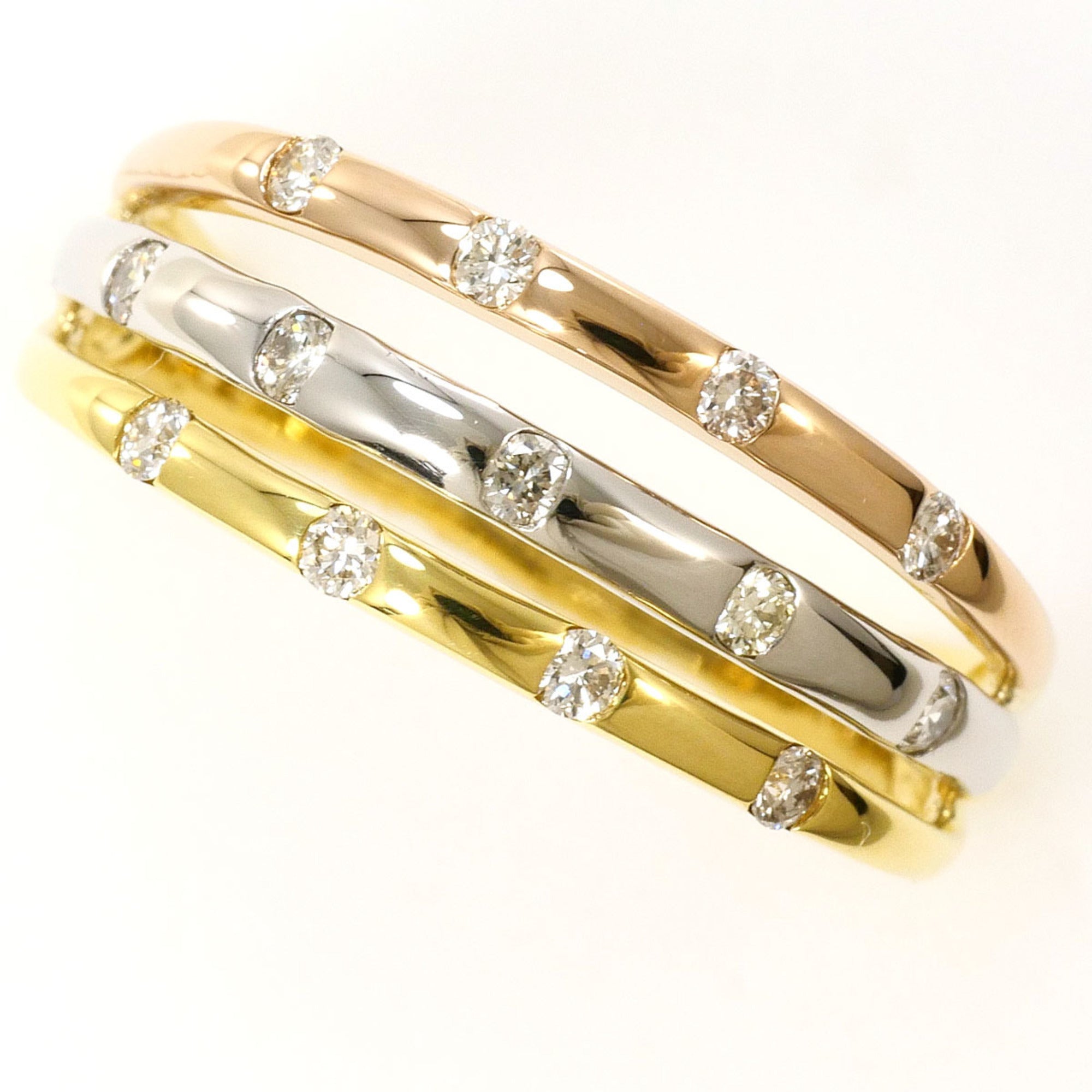 Unbranded Pink Gold Platinum Yellow Gold Yellow Gold (18K) Pink Gold (18K) Platinum 900 Band Ring (Pre-Owned)