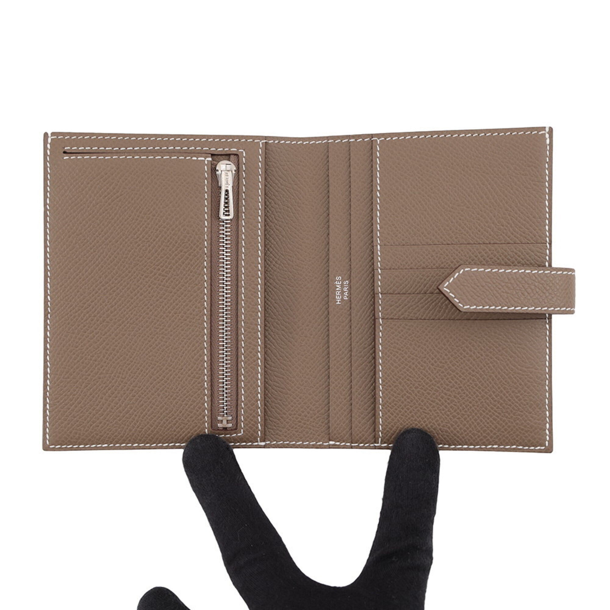 Hermes Etoupe Gray Epsom Leather Wallet (Bi-Fold) (Pre-Owned)