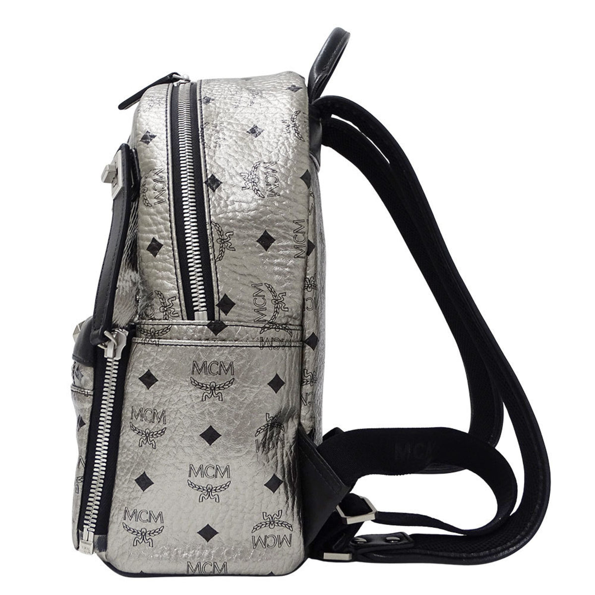 Mcm Black Canvas Handbag Pouch (Pre-Owned)