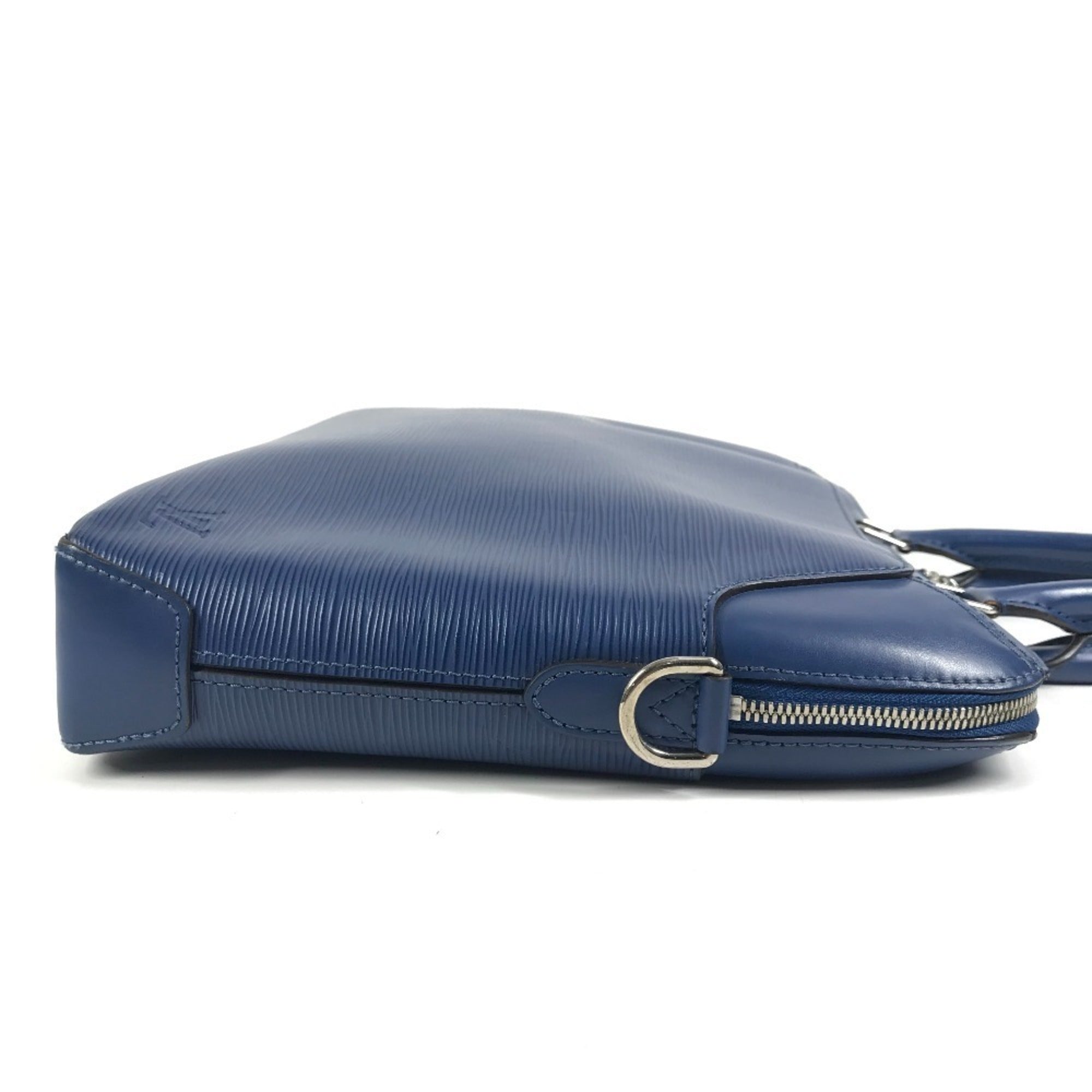 Louis Vuitton Blue Epi Leather Briefcase Handbag Tote Bag (Pre-Owned)