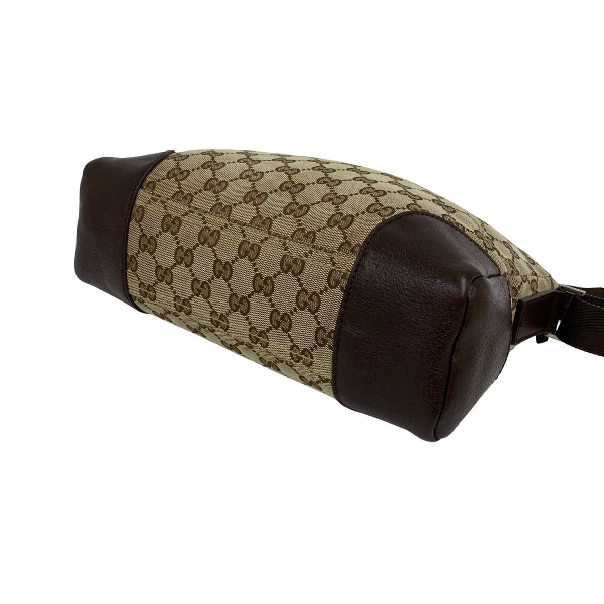 Gucci Brown Canvas Leather Pochette Shoulder Bag (Pre-Owned)