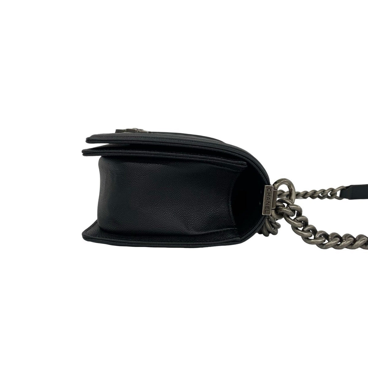Chanel Black Grained Calfskin Shoulder Bag (Pre-Owned)