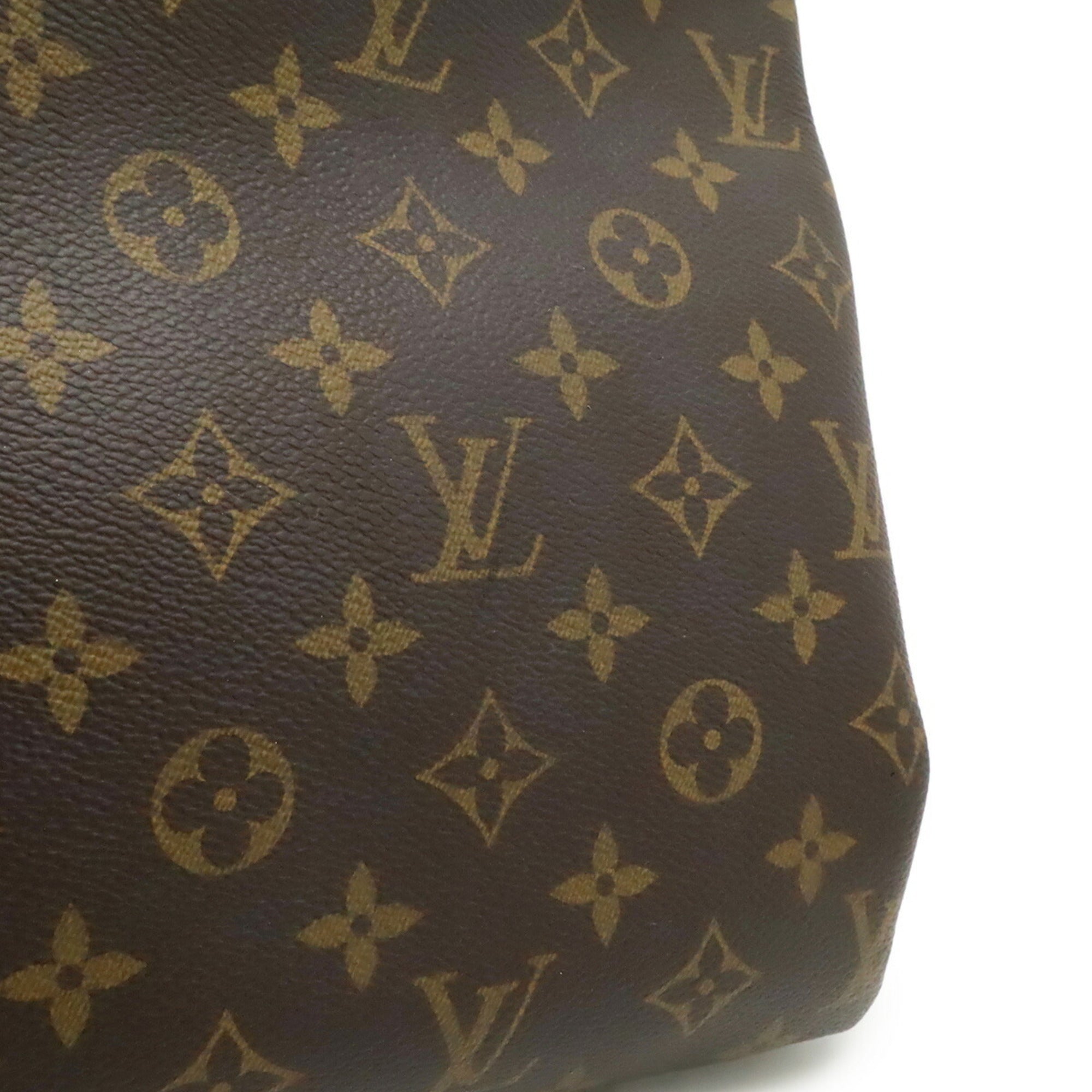 Louis Vuitton Monogram Black Noir Monogram Leather Tote Bag (Pre-Owned)