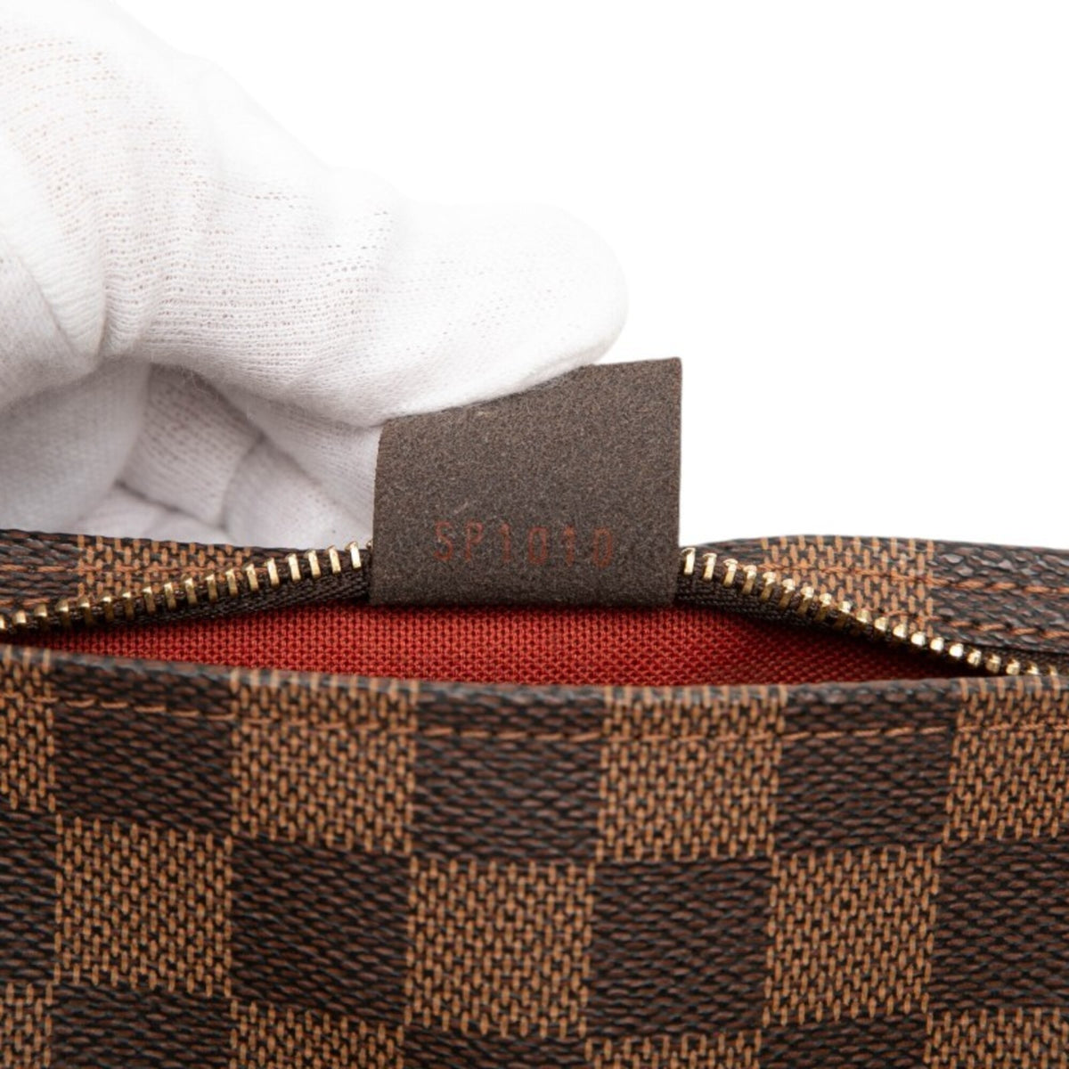 Louis Vuitton Brown Pvc Leather Handbag Pouch (Pre-Owned)
