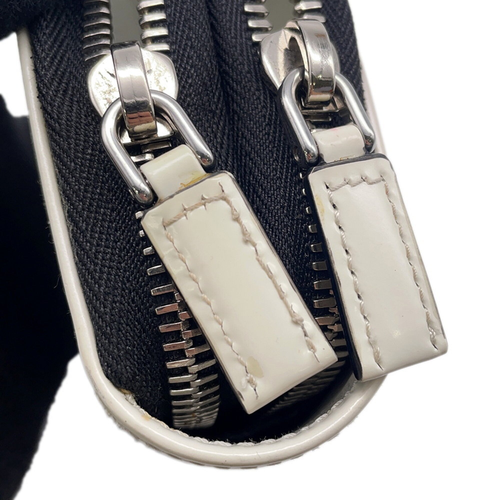 Prada Saffiano White Leather Handbag Shoulder Bag (Pre-Owned)