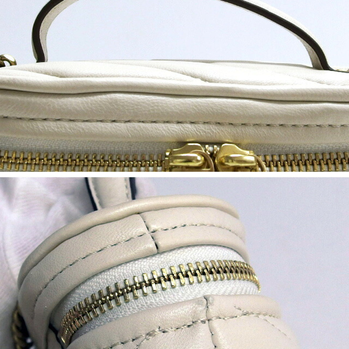 Tory Burch Agave White Leather Shoulder Bag (Pre-Owned)