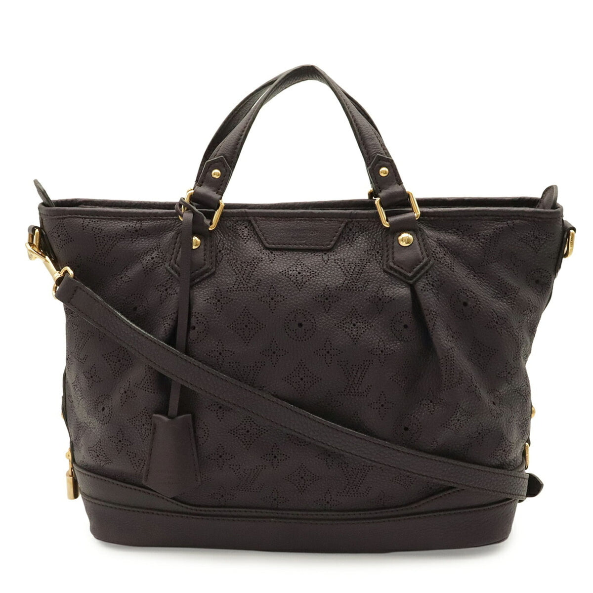 Louis Vuitton Purple Mahina Leather Handbag Shoulder Bag Tote Bag (Pre-Owned)