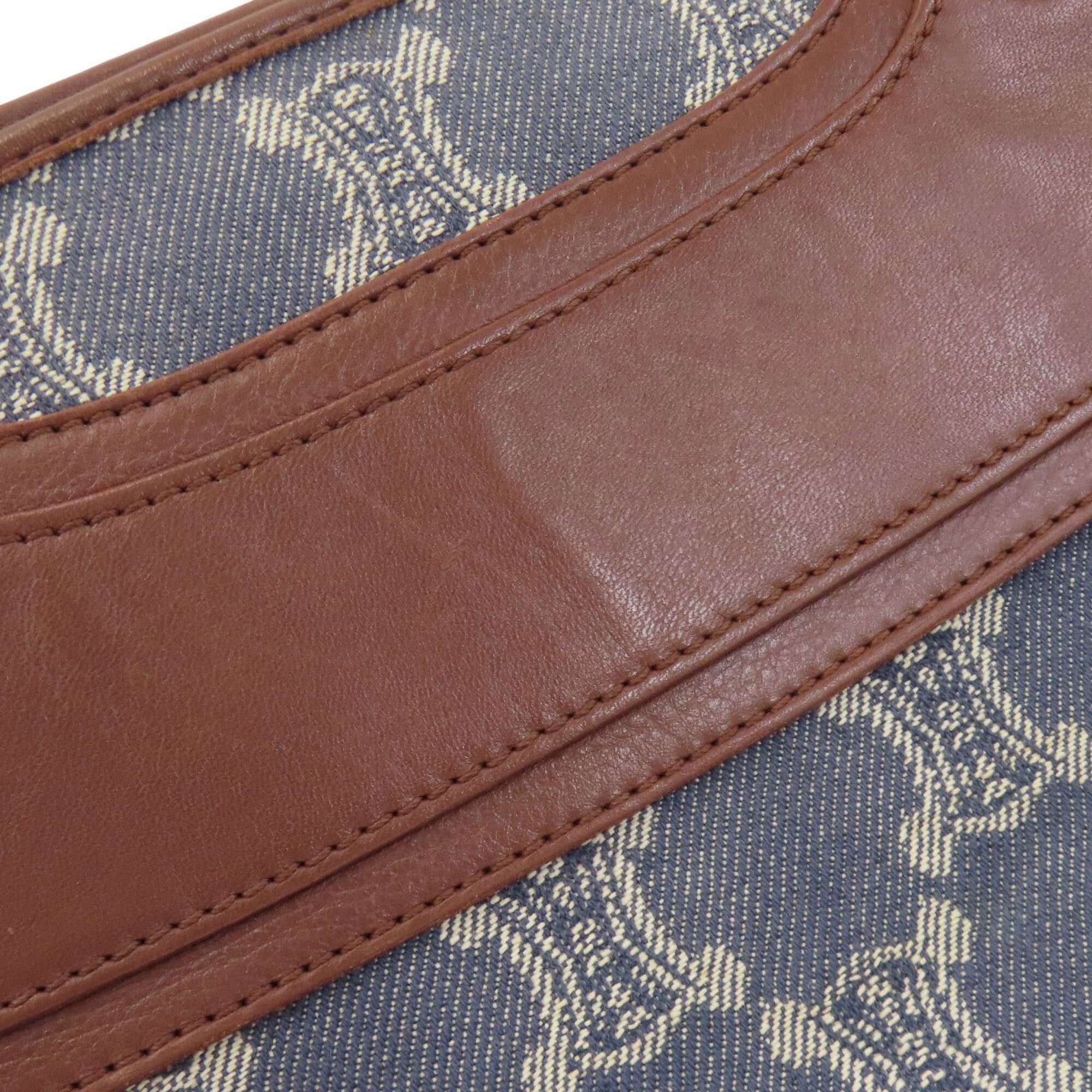 Celine Blue Brown Denim Leather Handbag (Pre-Owned)