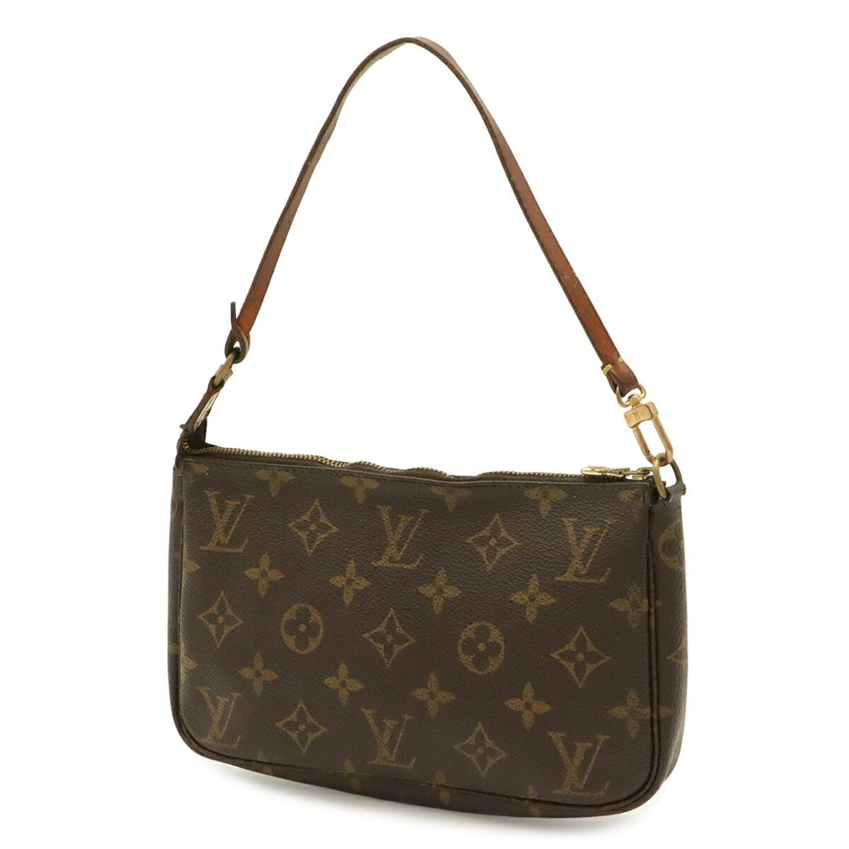Louis Vuitton Brown Monogram Canvas Handbag Pochette Pouch (Pre-Owned)