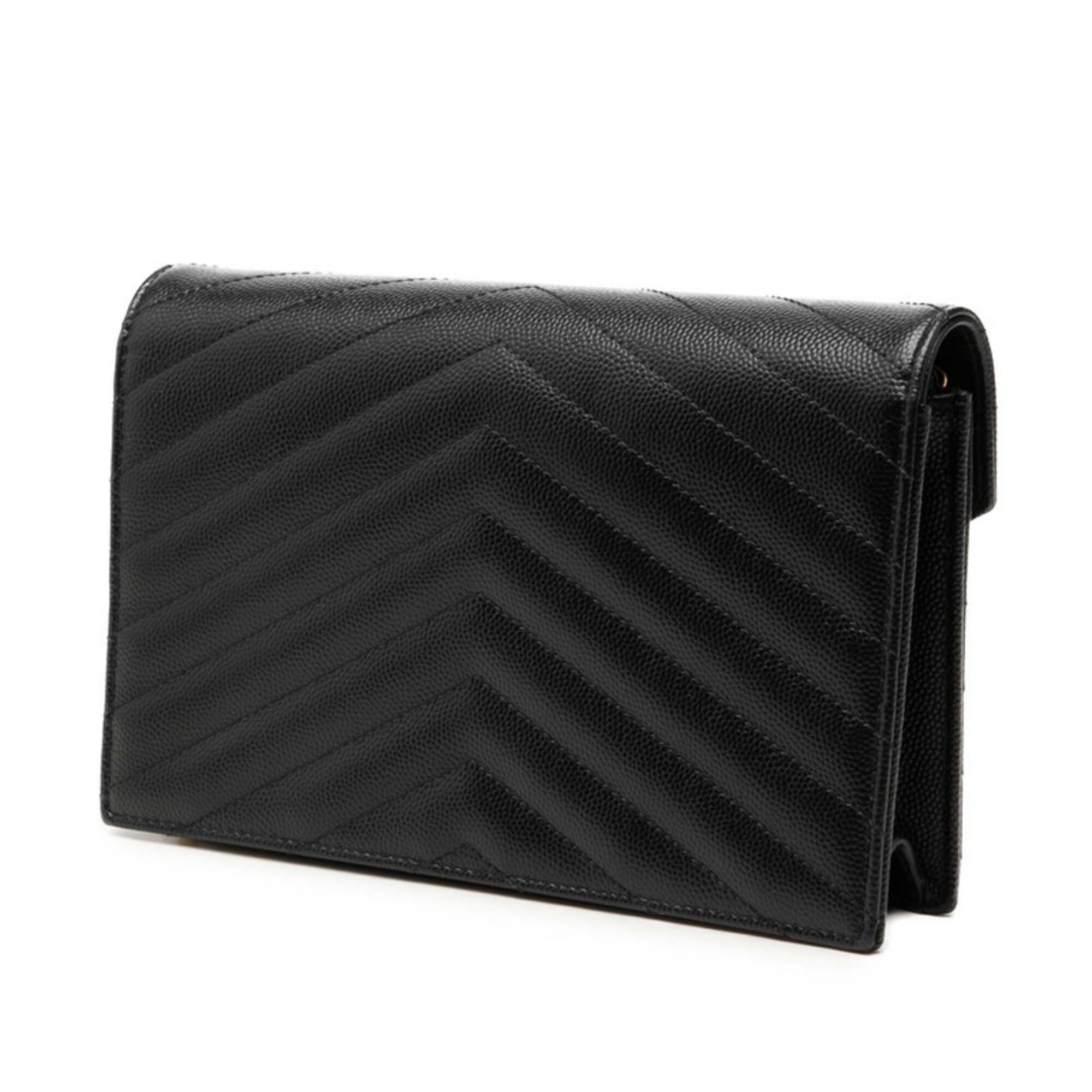 Saint Laurent Black Leather Shoulder Bag (Pre-Owned)